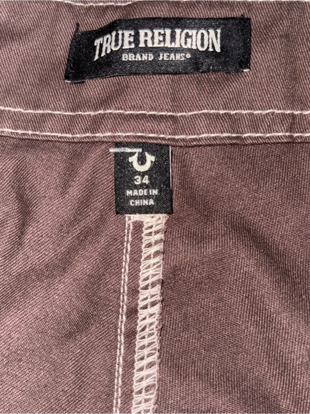 True Religion Men’s Brown Cargo Pants Size 34